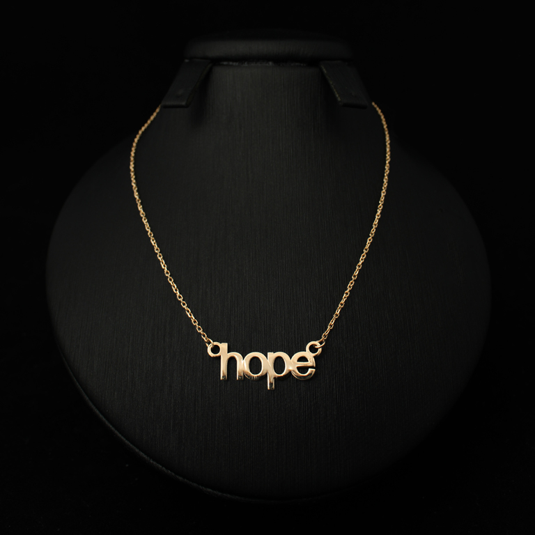 پلاک طرح نوشته hope