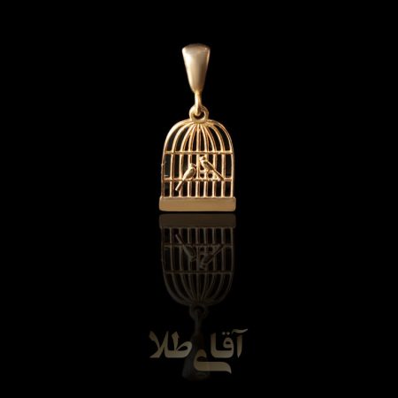 پلاک طرح پرنده و قفس